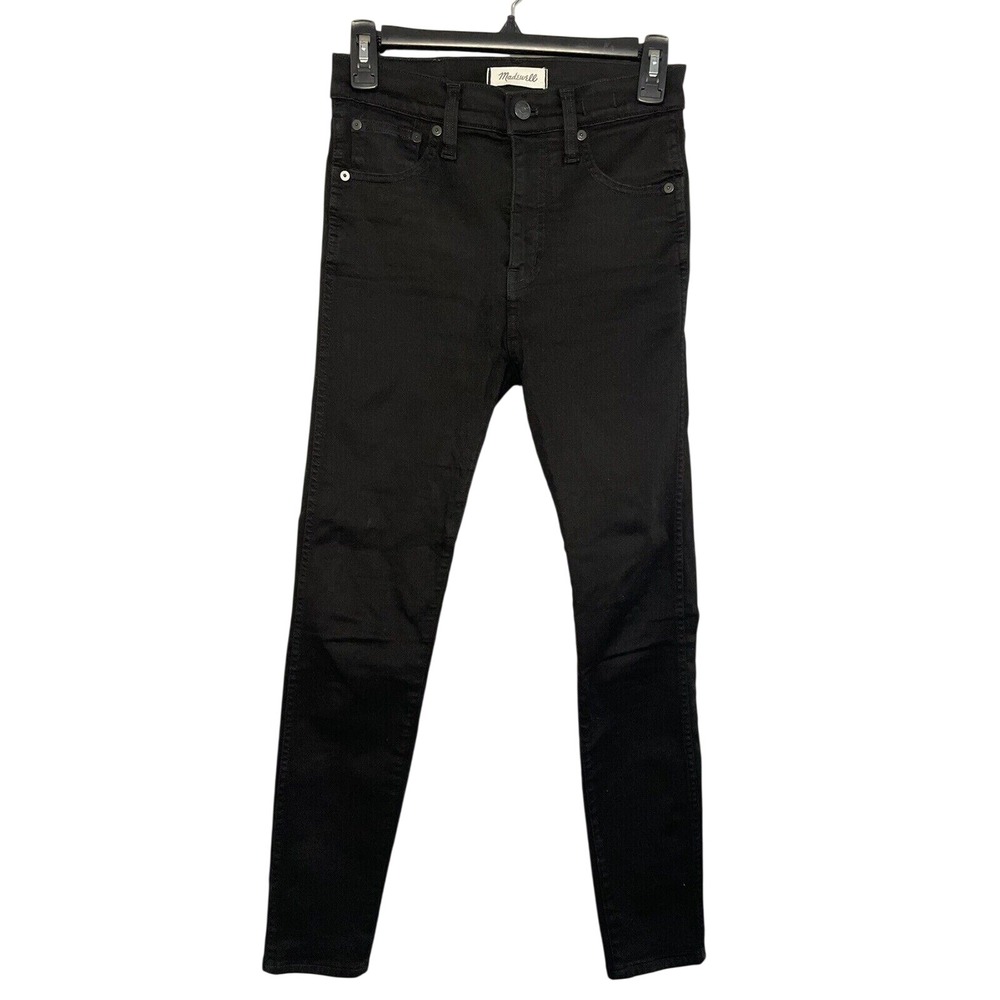 Madewell 10" High Riser Skinny Skinny Jeans Womens 24 Black Denim F9226